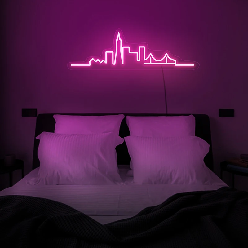 

Custom Neon Sign City Led Signs Bedroom Home Wall Decoration Living Room Decor Art Neon Handcrafted Night Lights