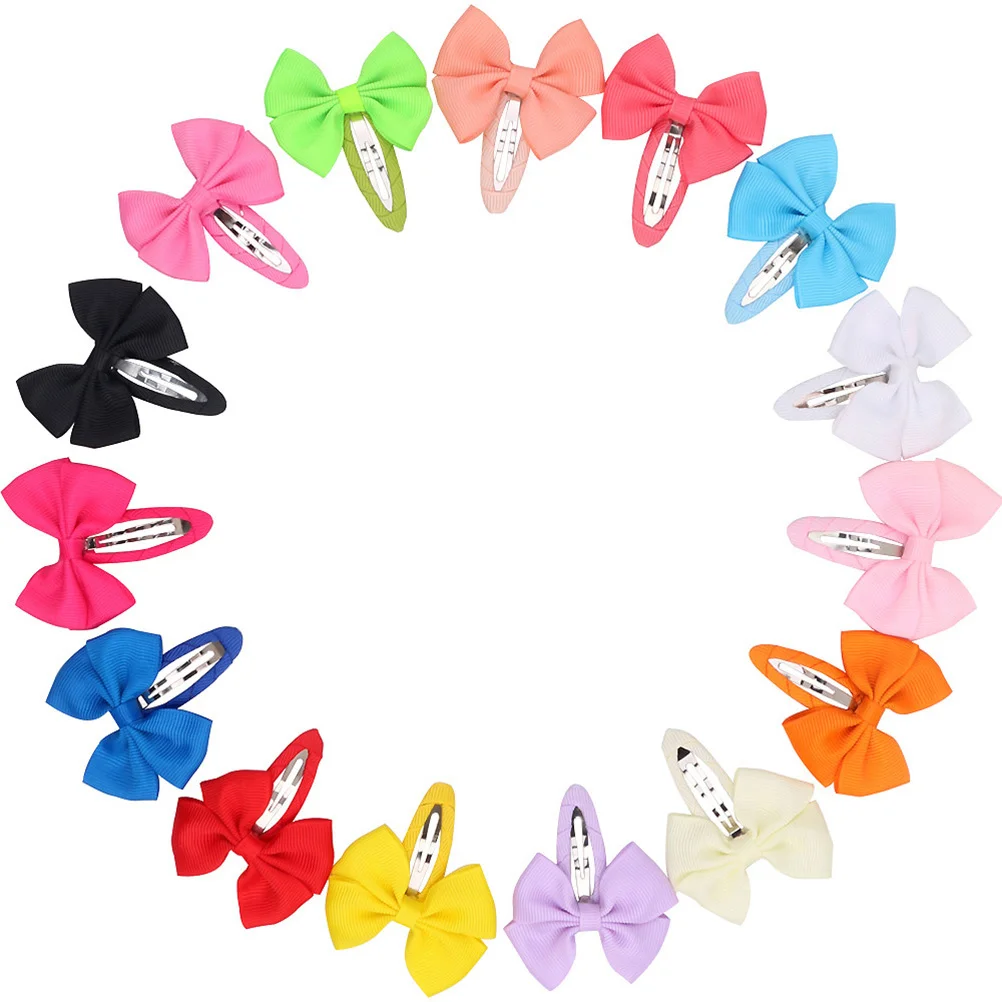 

12pcs Hair Clips Bows Barrettes Fully Alligator Clip Bow Girl Hairdress Accessories for Little Toddler Kids Children