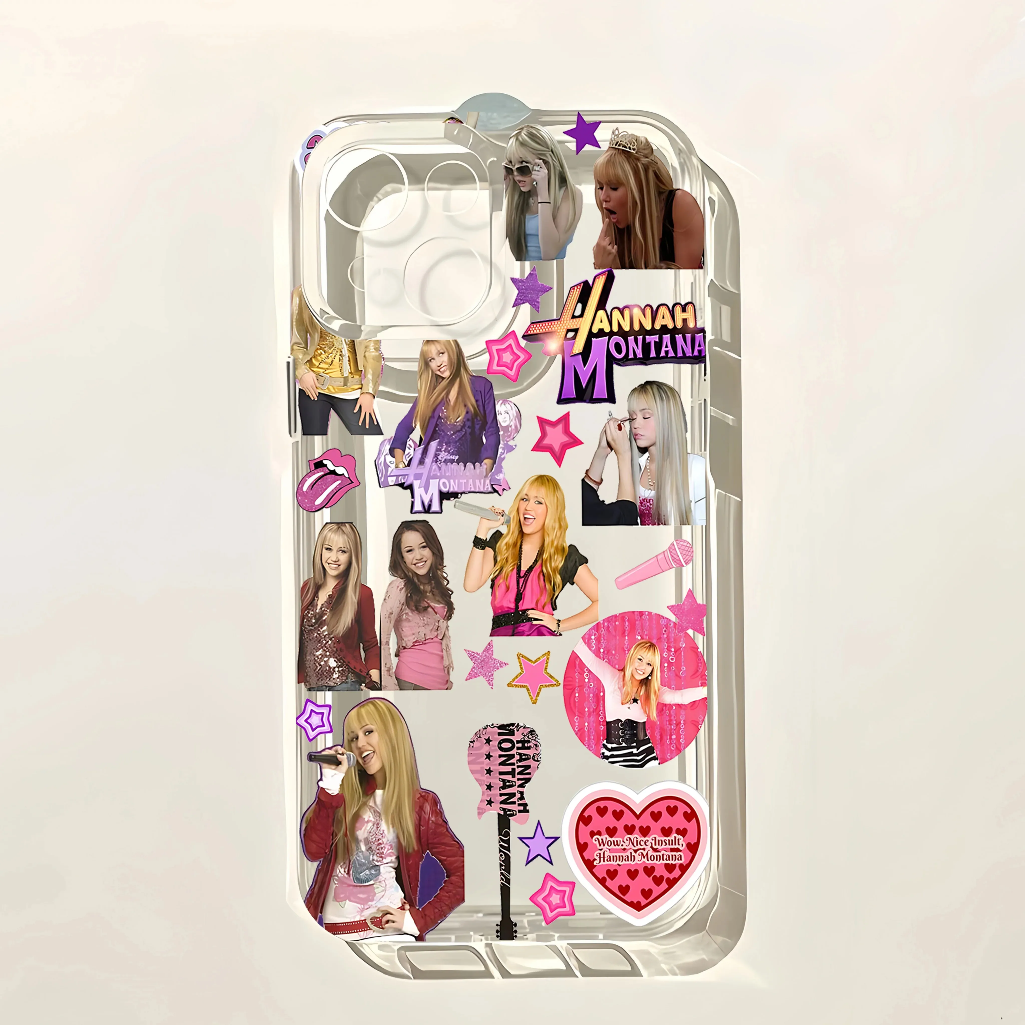Фото Милый чехол для телефона Hannahs Montanas для iPhone 17e 17 16 16e 15 14 13 12 11 Mini Pro Max X XR XSMax Air Plus, прозрачная задняя крышка №4