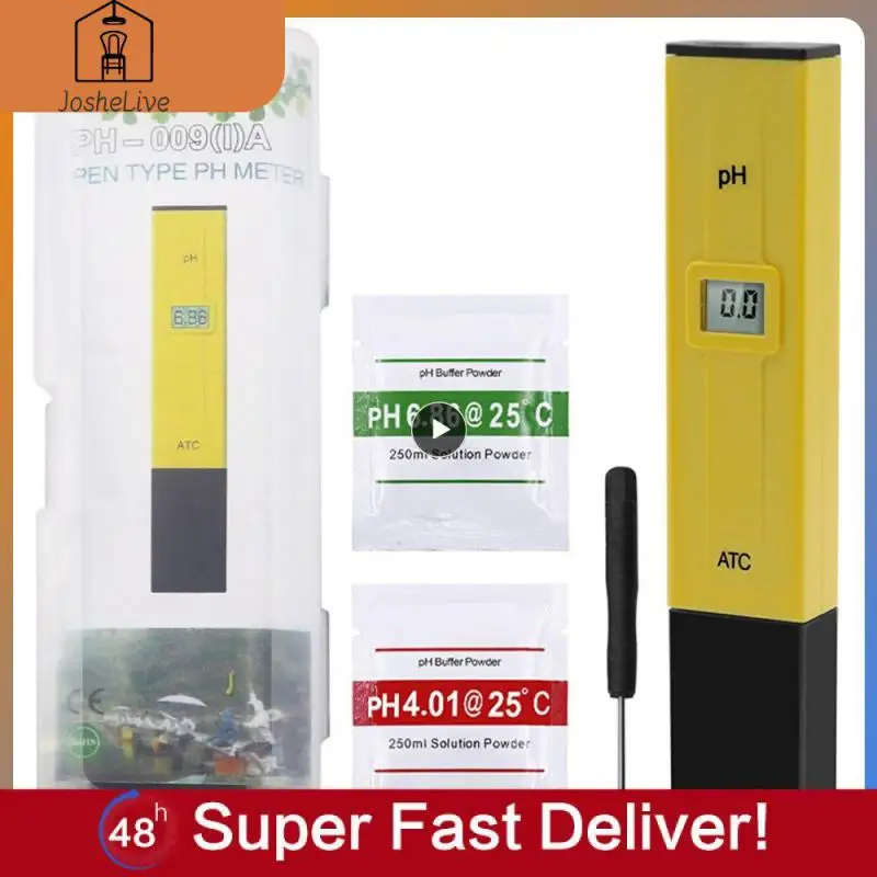 

Manual Calibration Ph Test Pen Led Display High Precision Probe Acidity Detector Small And Light Temperature Compensation 46g