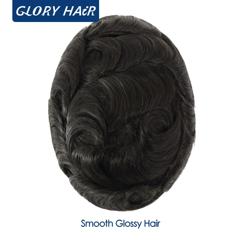 Фото Gloryhair-Dura Australia Капиллярный протез для волос Мужской свободный стиль Мужской парик для волос Мужской капиллярный протез Человеческие волосы Мужские парики №5