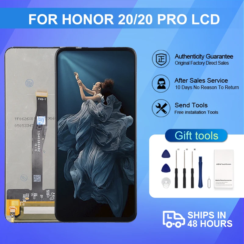 

6.26 Inch For Huawei Honor 20 LCD Touch Screen Digitizer For Honor 20 PRO Display YAL-L21 L41 Assembly Free Ship Brand New