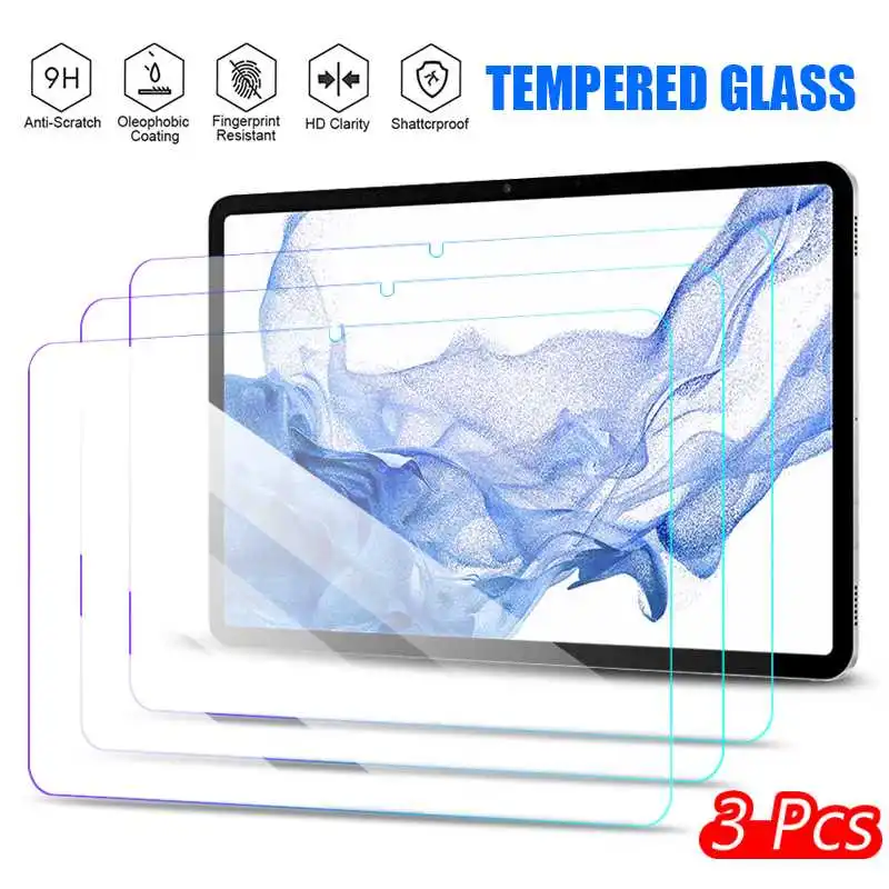 

3Pcs Tempered Film Glass For Samsung Galaxy Tab S8 5G Screen Protector