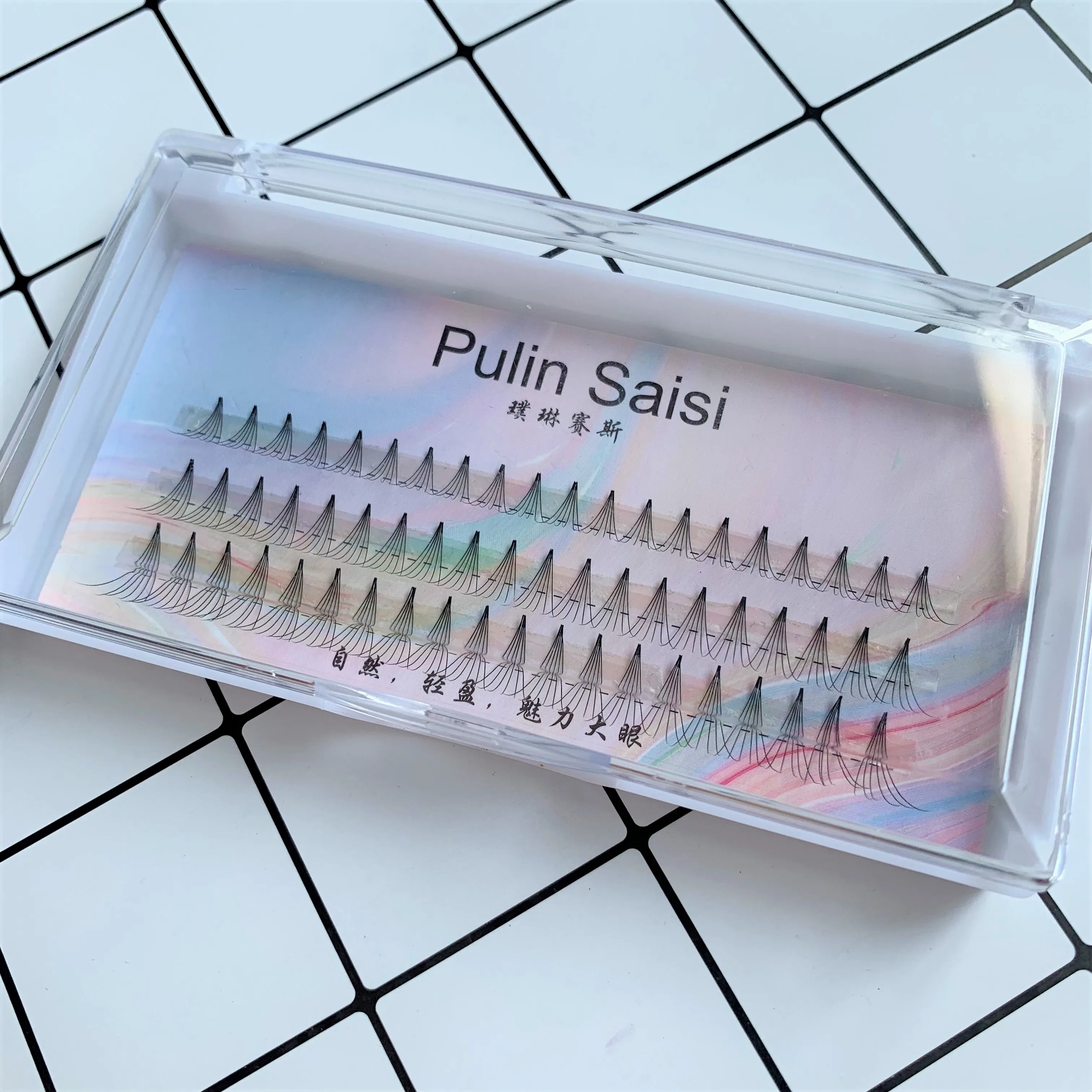 

NEW 6D Russian Volume Eyelashes Extension Short Stem Pre made Fans D curl Mink Lash Eyelash Individual Extensions