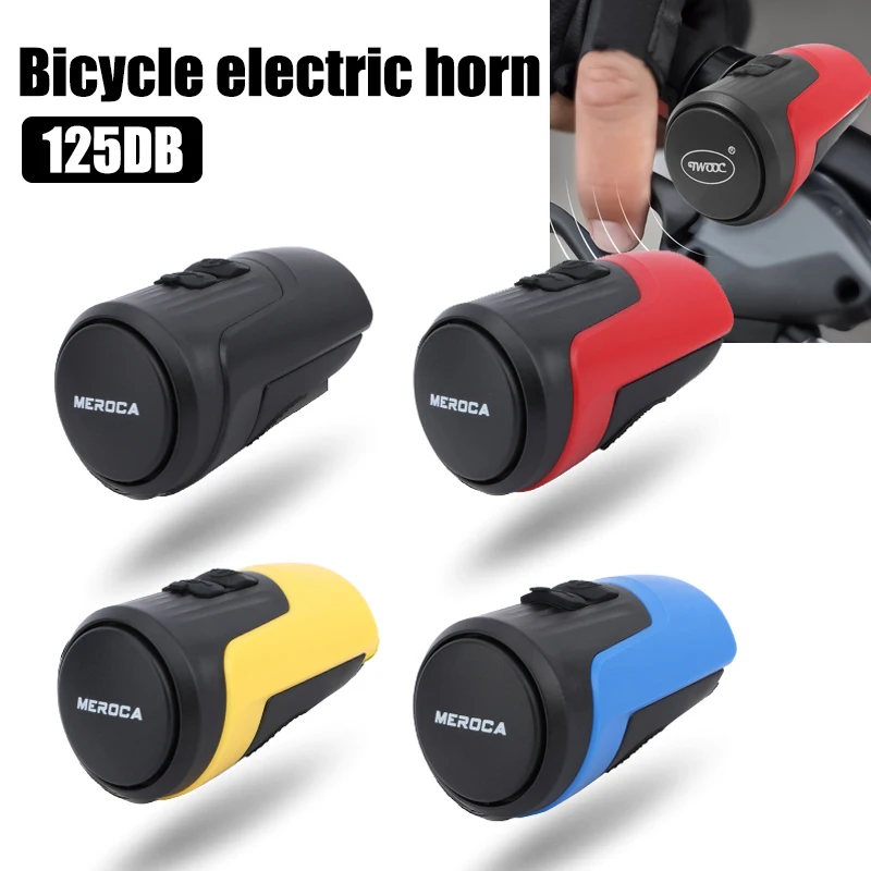 

2 In 1 Bike Handlebar Electric Horn USB Charging125dB Volume Bicycle Safety Warning Bell Anti Theft Alarm Bicycle Accessories