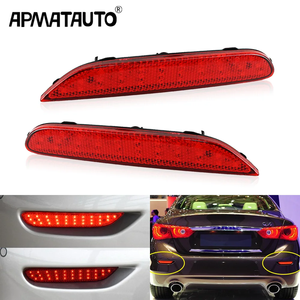 2 шт. светодиодные отражатели для бампера Infiniti Q50 QX56 QX60 QX80 Nissan Pathfinder Rogue |
