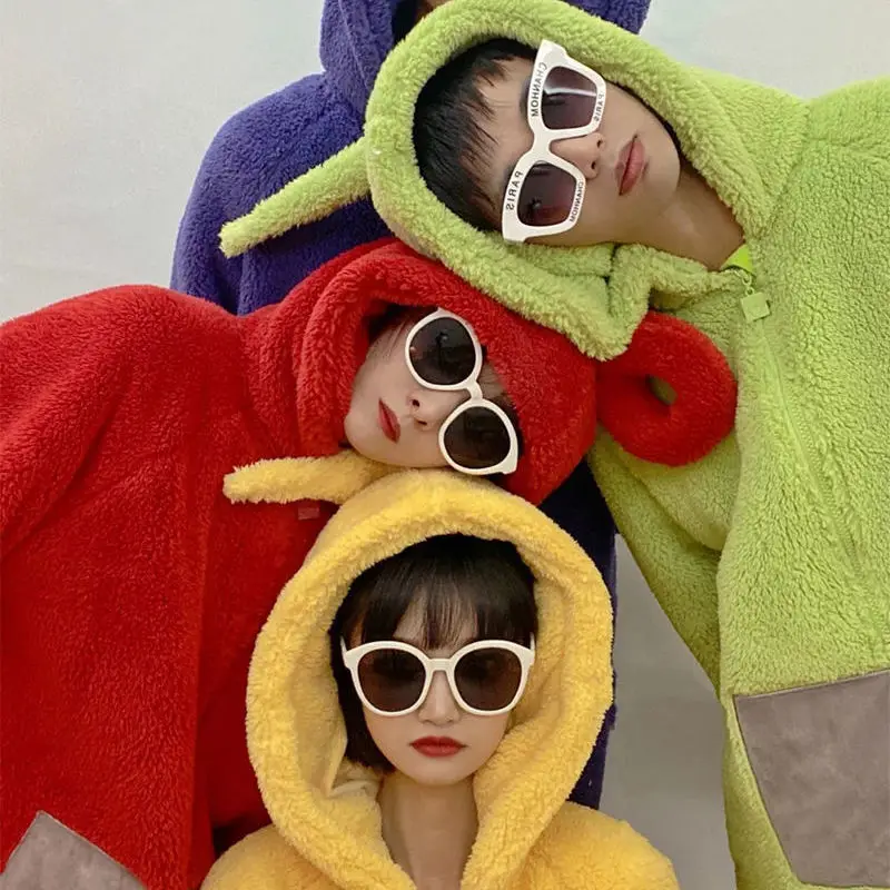 Unisex Teletubbies Costumes Adults Cosplay Disi Onesies Lala Christmas Pajamas Pyjamas Halloween Party Animal Sleepwear Jumpsuit
