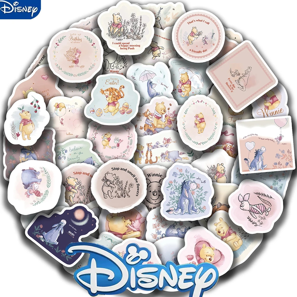 50 шт. водонепроницаемые наклейки с изображением медведя и пуха