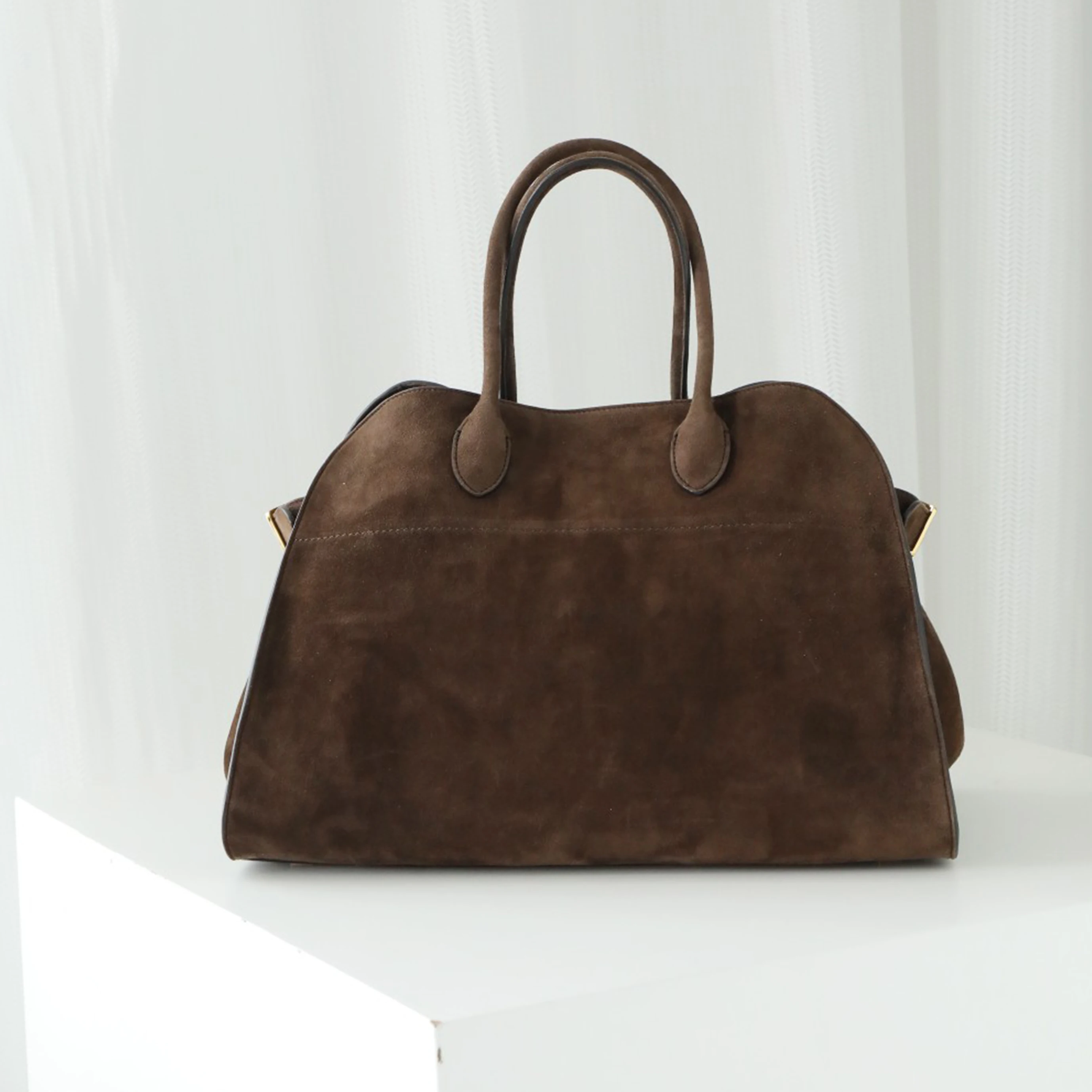 

WFMD New Brown Soft 17 Bag in Suede Handbag #wfmd9232
