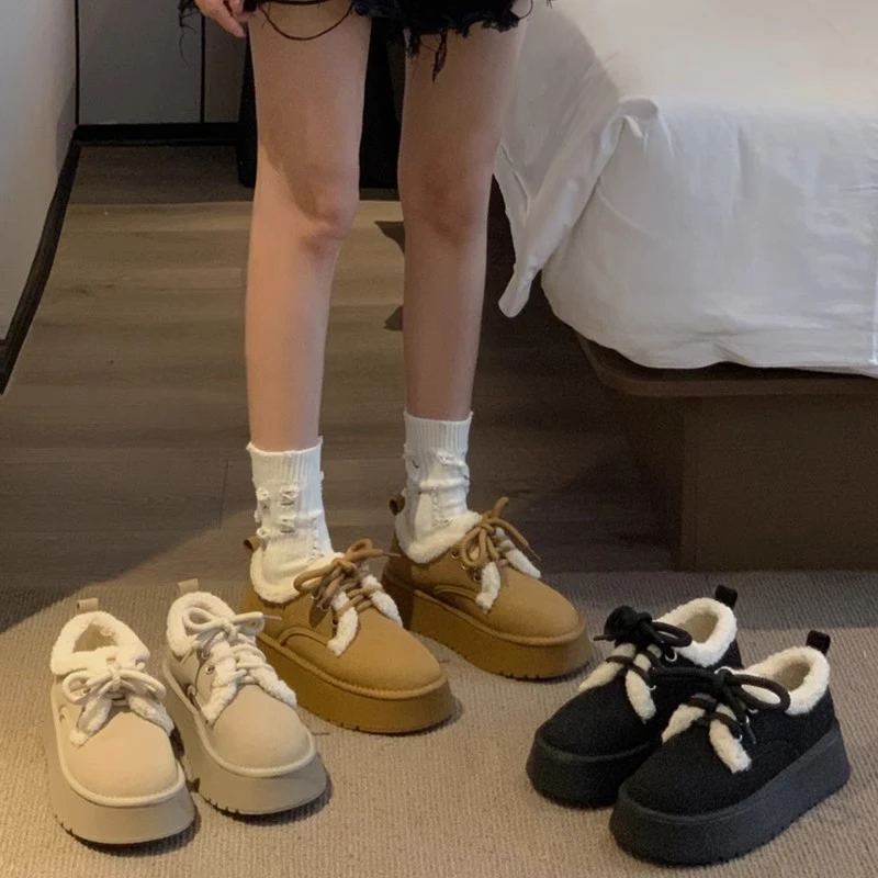 Зимняя обувь женские сабо на платформе осенние криперы новые зимние ботинки в