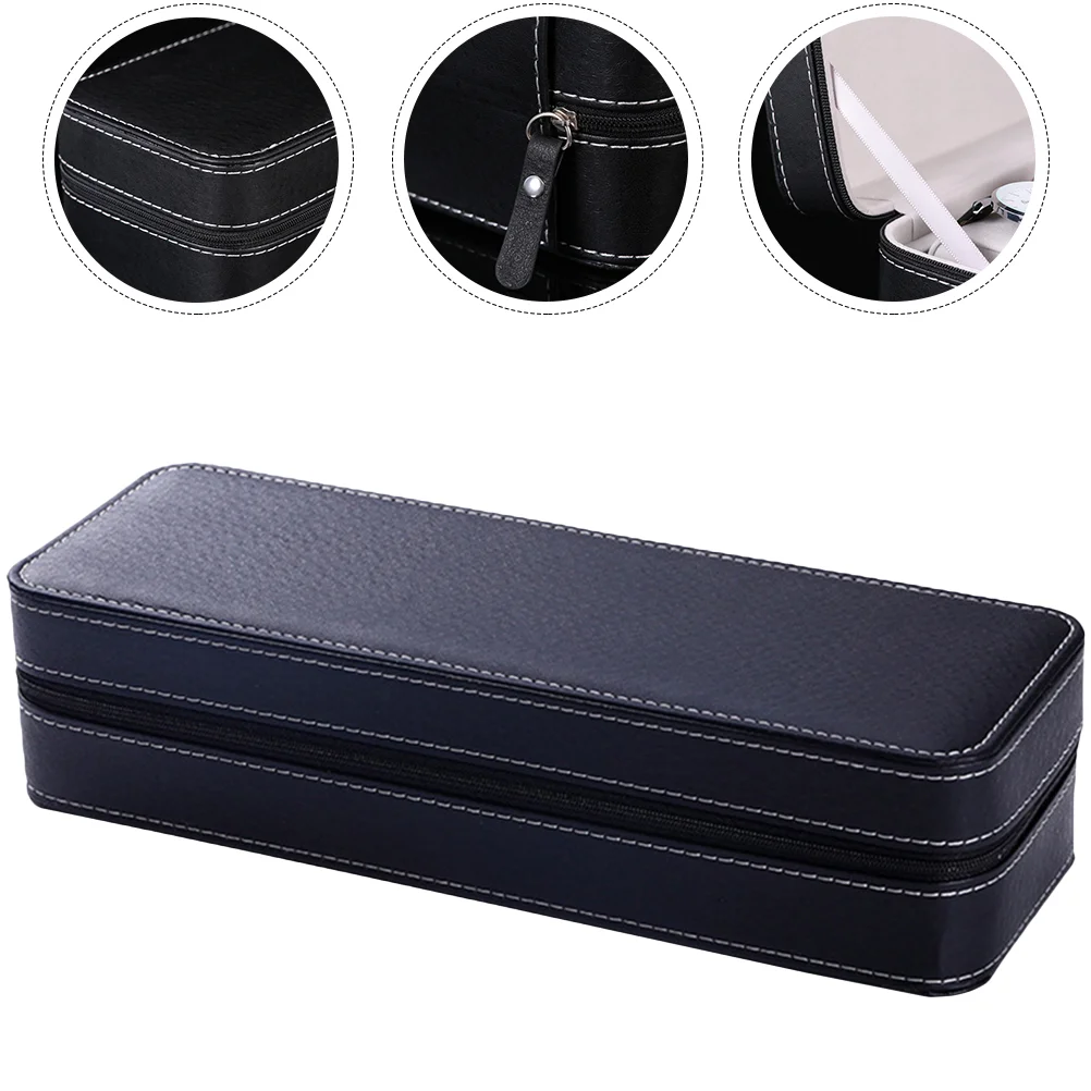 

6 Bit Watch Box Storage Carrier Zipper Case Household Travel Jewelry Outdoor Organizer Creative Hexagonal Men