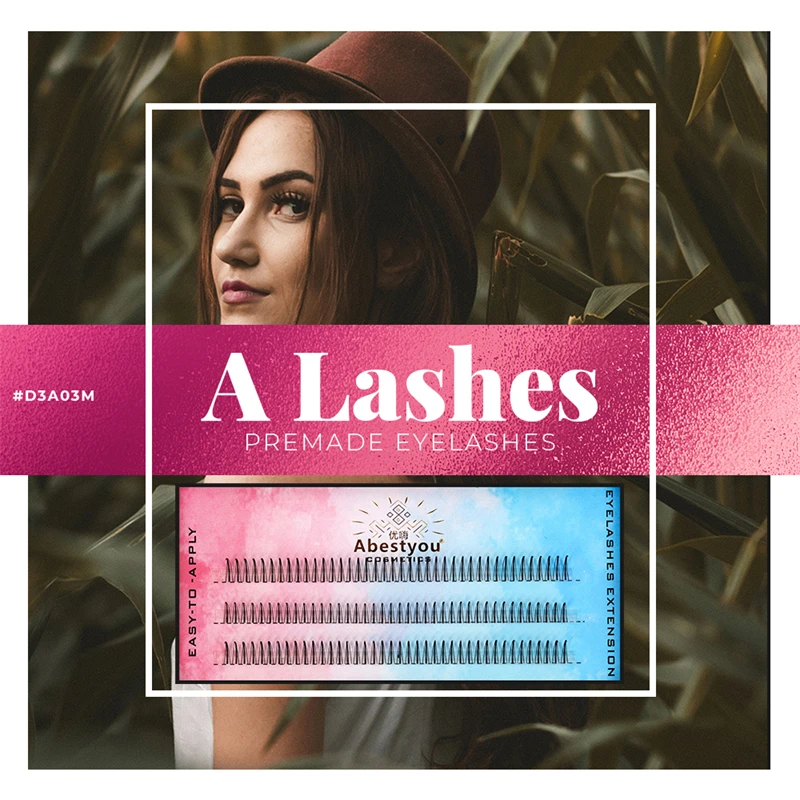 

Abestyou A Shape Premde Fan Eyelash Extension Maquiagem Cilios Unrooted 120clusters Individual Lashes