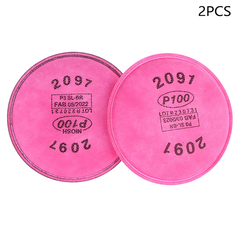 

2PC Lots of Painting Spray Industry 2091/2097 Particulate Filter P100 for 6800 7502 6200 Series Respirator Dust Mask