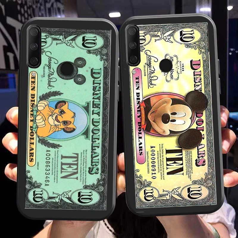 

Luxury Dollar US Mickey Mouse For Huawei Honor 10X 9X Pro Lite Phone Case For Honor 8X Carcasa TPU Soft Silicone Cover Back