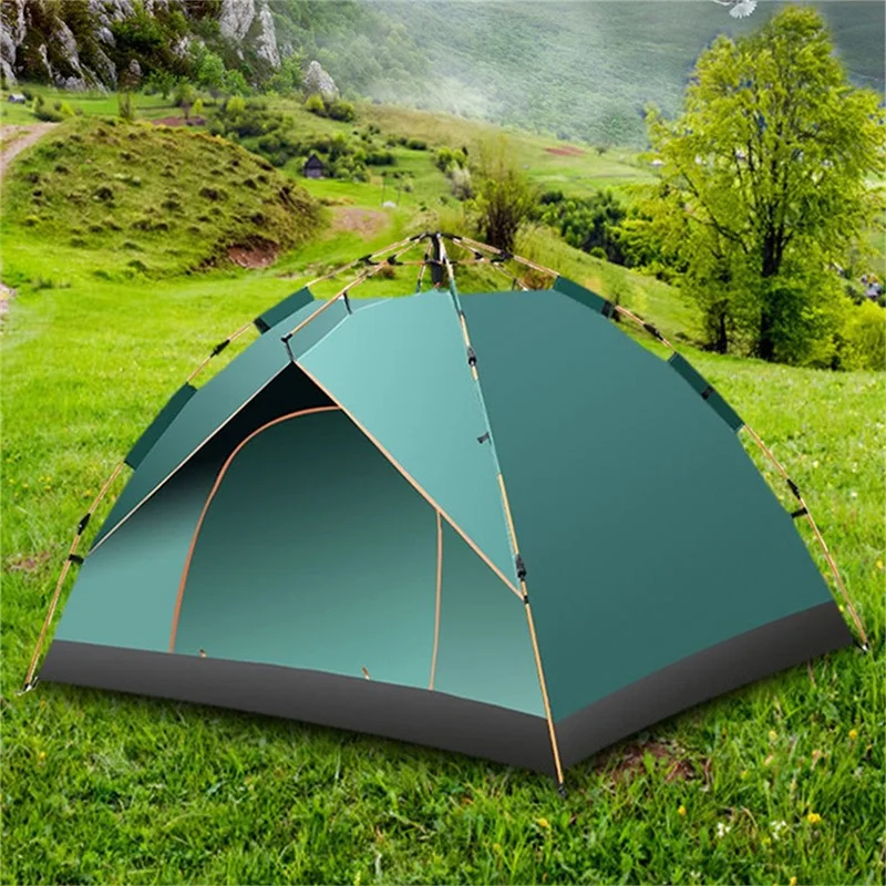 

Палатка на 2-3 человек, автоматическая легкая водонепроницаемая двухслойная палатка, для пляжа и путешествий, быстрое открытие