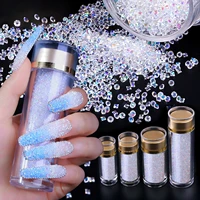 10 45g glitter micro spirit beads tiny glass diamonds caviar nail art rhinestones decorations clear ab jewelry manicure charms