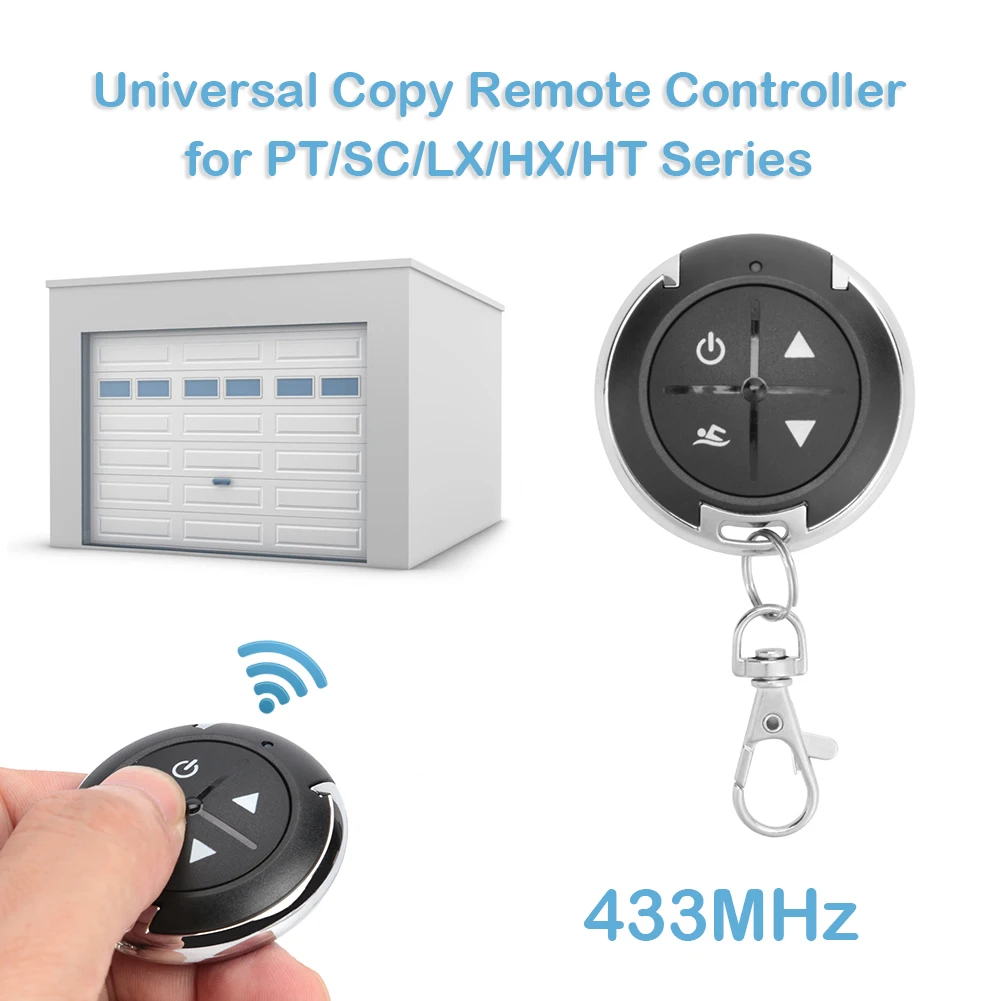 

AK-KBK11 4 Button 433MHz Wireless Clone Garage Door Remote Control Duplicator Universal Replacement Remote Control