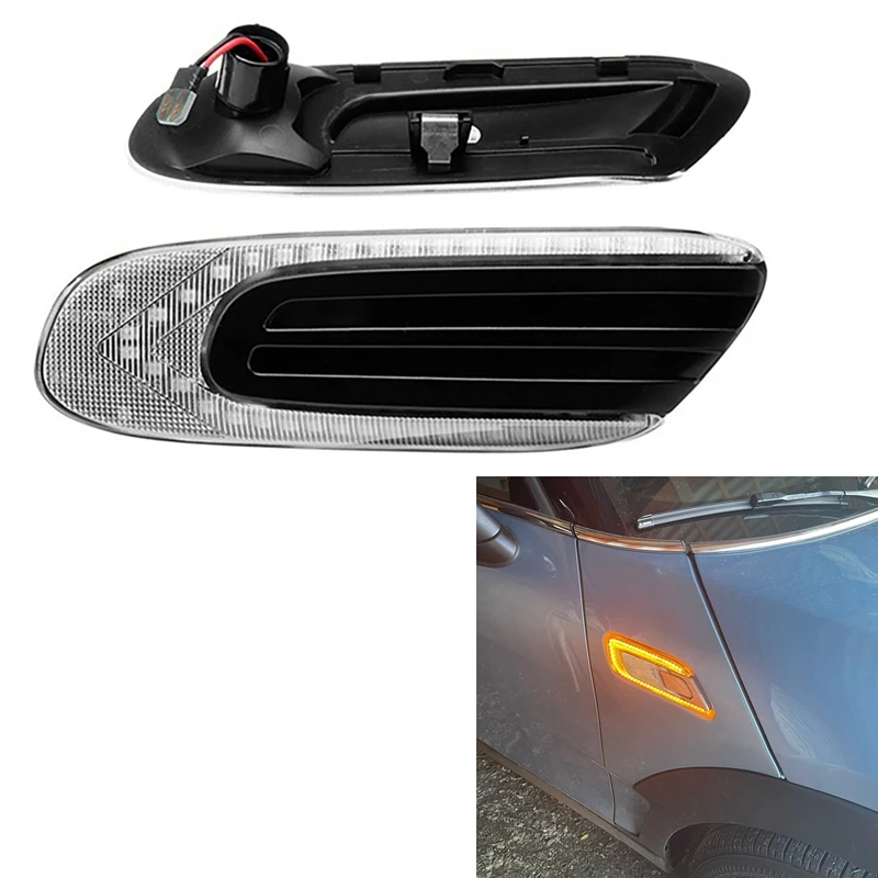

For Mini Cooper F55 F56 F57 2014-2017 LED Dynamic Fender Side Marker Turn Signal Light Sequential Blinker Light