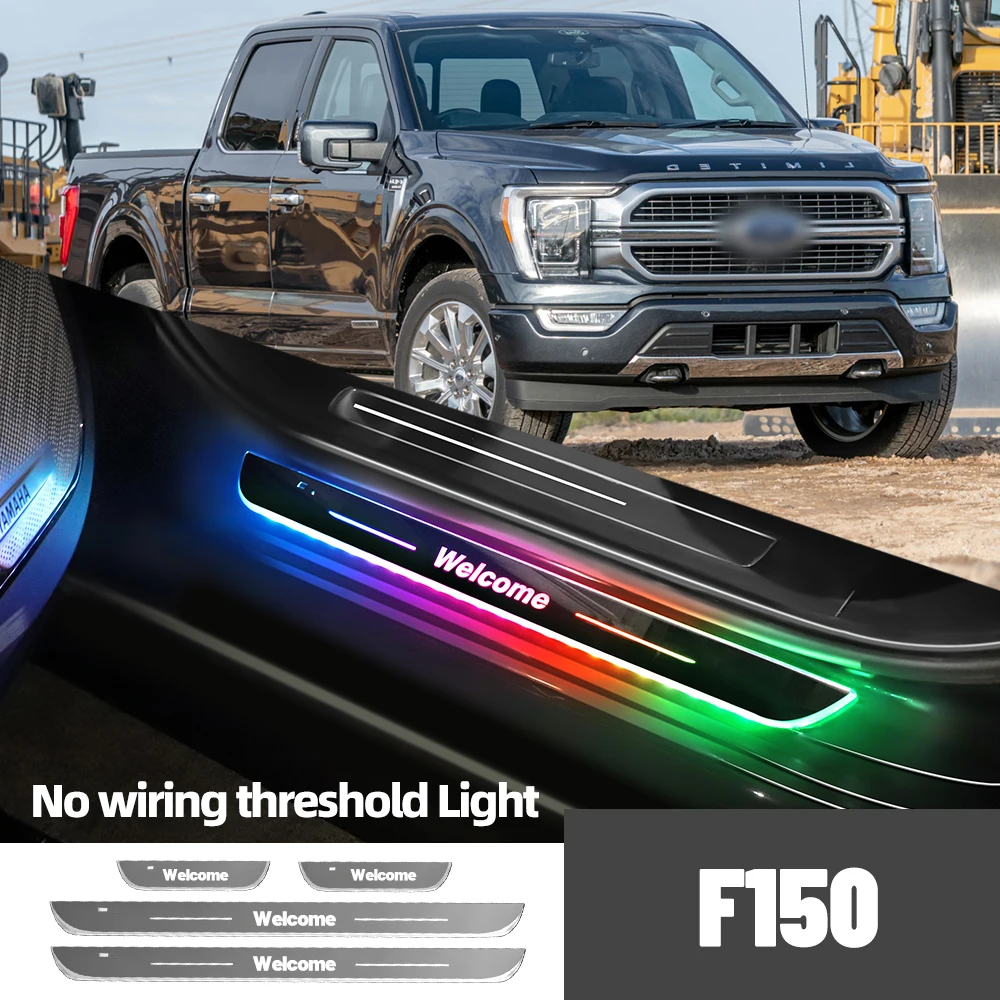 Для Ford F150 F-150 F 150 2009-2020 2017 2019 автомобильный порог с индивидуальным логотипом