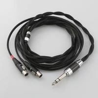 new 6 35mm plug silver plated earphone headphone upgrade cable for audeze lcd 3 lcd3 lcd 2 lcd2 lcd 4