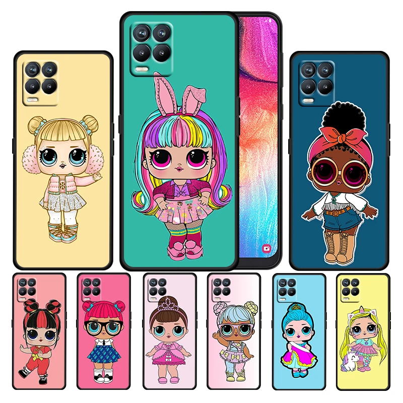 

Hot Cute LOL Suprise For OPPO Realme GT Neo Master Edition 9i 8 7 Pro C21S Narzo 30 5G Soft TPU Silicone Black Phone Case Cover