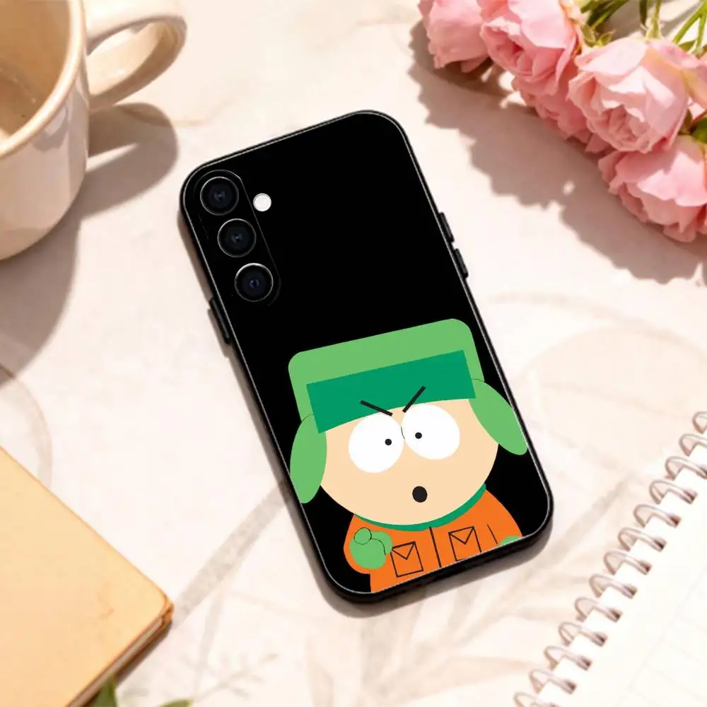 Чехол для телефона с милым рисунком S-South P-Park для Samsung Galaxy A73, A72, A71, A70, A53, A52, A51, другие модели, мягкий черный чехол (art.: 3920d4e2756ff) - 3920d4e2756ff