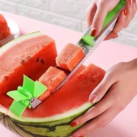 watermelon cutter with scale stainless steel creative windmill design simple fast clean health easy clean kitchen fruit tools