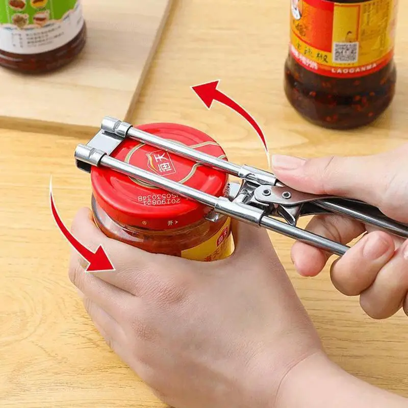 

Регулируемая многофункциональная открывалка для крышек бутылок, ручная открывалка для банок, кухонный Противоскользящий прибор для экономии усилий, открывашка крышек, кухонный аксессуар