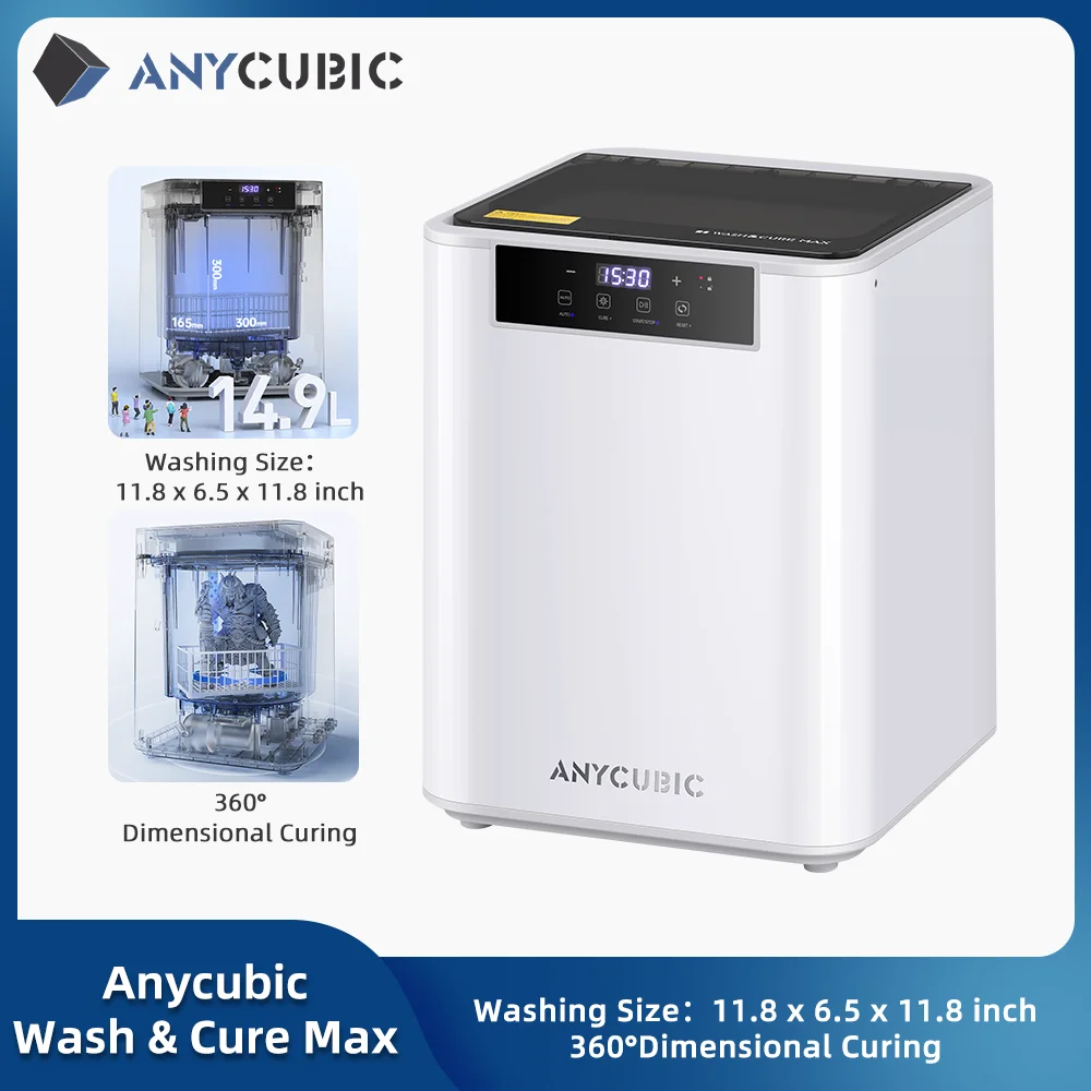 

ANYCUBIC Wash & Cure Max 14,9 L 2 в 1 стиральная машина для SLA LCD DLP Смолы 3d принтер