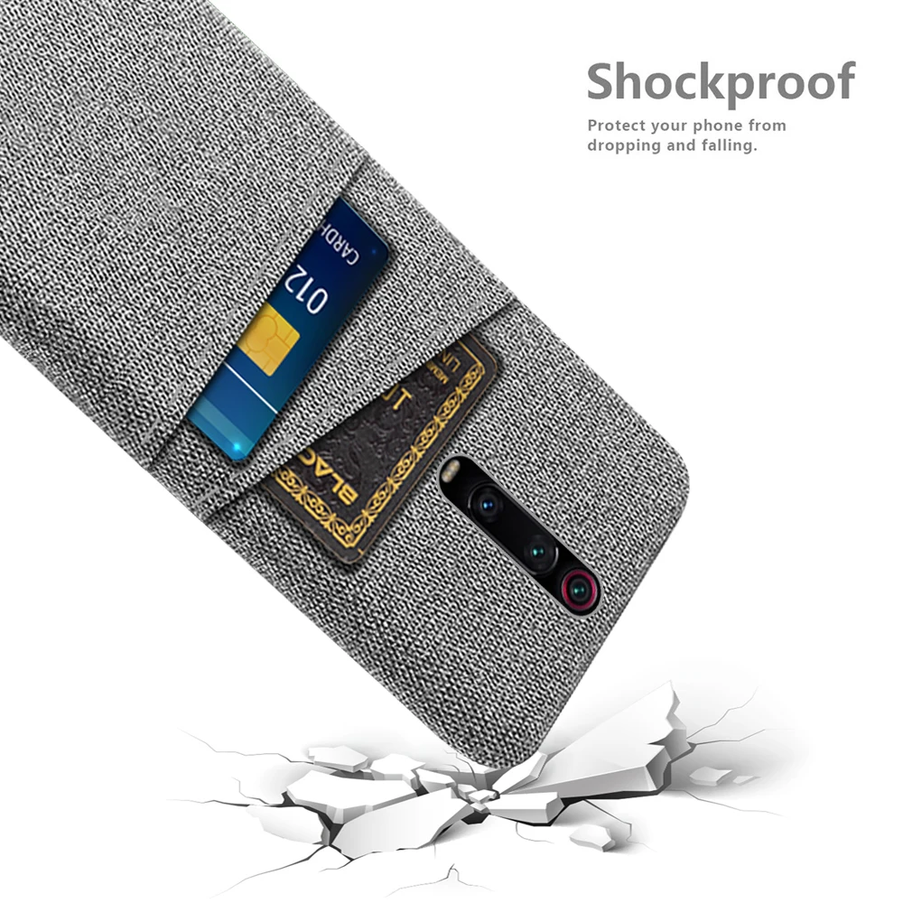 

Wallet Case for Xiaomi Mi 9T Pro Case Dual Card Fabric Cloth Luxury Cover for Xiomi Xiaomi Mi9T Mi 9T 9 T T9 Pro TPro 9TPro
