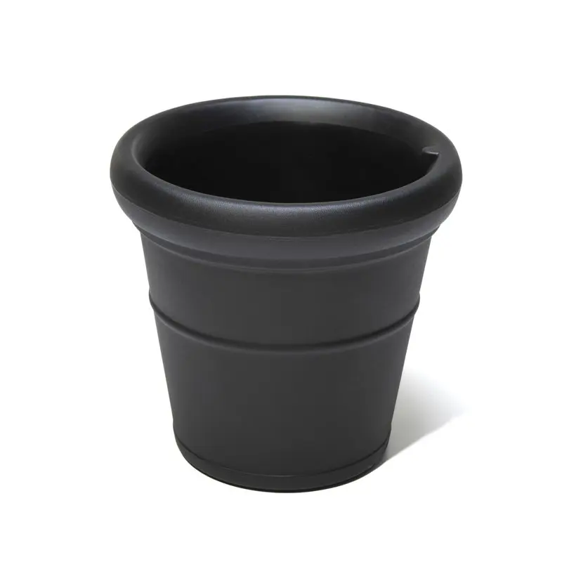 

Plastic Round Black Planter 19" D x 19" W x 18" H