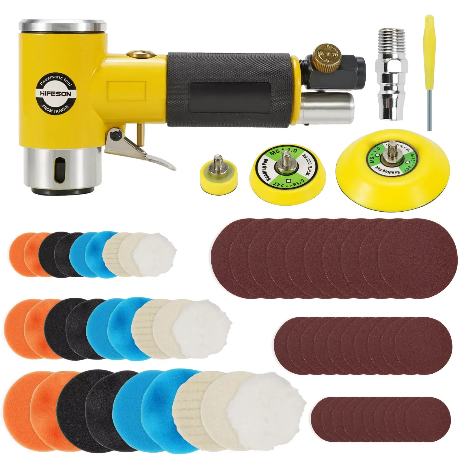 

2023New 2inch/3inch Mini Orbital Air Sander Pneumatic Polishing Grinding Machine Air Tools Buffer Dual Action Orbital Polisher f
