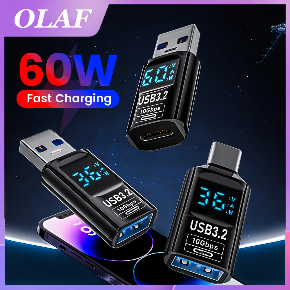 Цифровой дисплей USB3.2 адаптер для iPhone 15 Oneplus Xiaomi OPPO Huawei Samsung сотовые телефоны