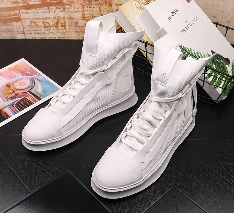 

New autumn men high help small white shoes casual \ male youth joker sports board 38-44