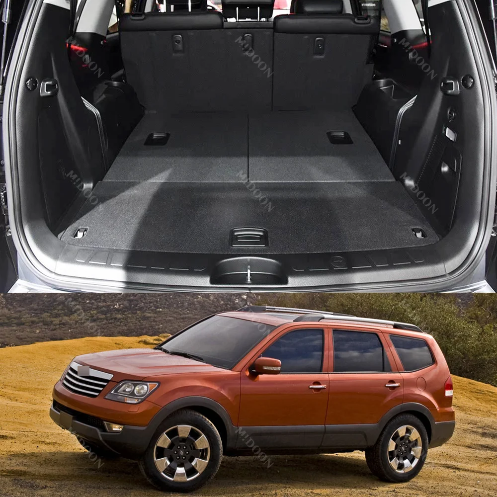 Фото Автоматический коврик в багажник с полным покрытием для Kia Mohave Borrego HM 7-местный 2008 ~ 2016 15 14 13 12 11 10 автомобильный багажник аксессуары для интерьера №2