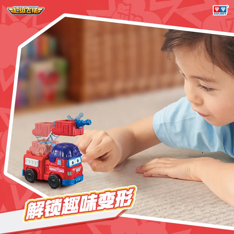 Фото НОВИНКА Оригинальная машинка-трансформер AULDEY Super Wings с двойным преобразованием, игрушка-трансформер Джетт, подарок-сюрприз для мальчиков, аниме-атрибутика №4