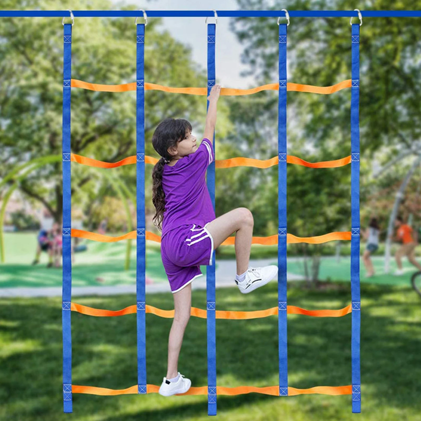 

1pc Climbing Net Polyester Climbing Cargo Net Rope Ladder for Kids Outdoor Treehouse GYM Playground Obstacle Course Training Net