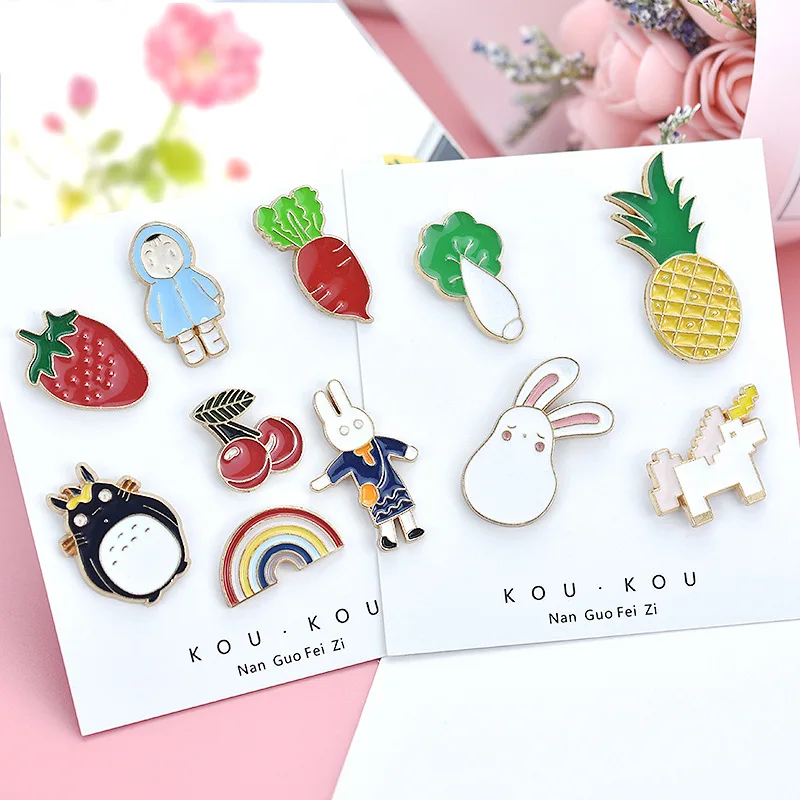 

Cute Cartoon Clothes Fixed Button Anti-light Button Small Brooch Personality No-Seam Badge Sweater Shirt Jeans Home Decoration