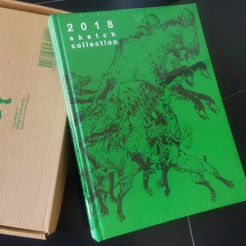 Фото Корейский художник Ким Джунг Gi's Artbook 2018, рабочая коллекция, рукописи, рисунки, тетради, человеческая фигура, перспектива №1