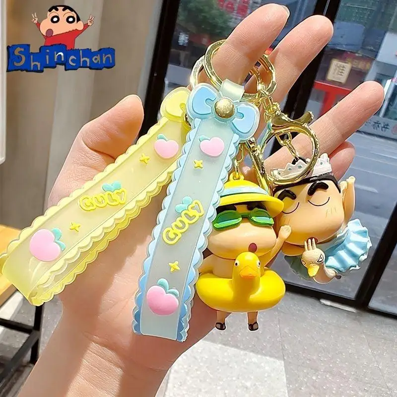 

Crayon Shin-Chan Kawaii Key Chain Pendant Car Key Ring Ornament Lovers Bags Accessories Fashionable Versatile Girlfriend Gift