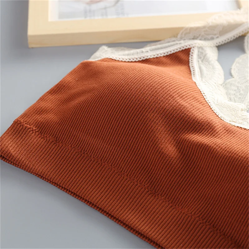 2022 Sexy Women Lace Tube Top Bra Wrap Brassiere No Steel Ring Comfortable Bottoming Soft Thread Sling Lingerie Sports Underwear