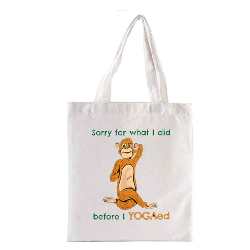 Приносим извинения сумка для покупок с графическим принтом обезьяны забавная