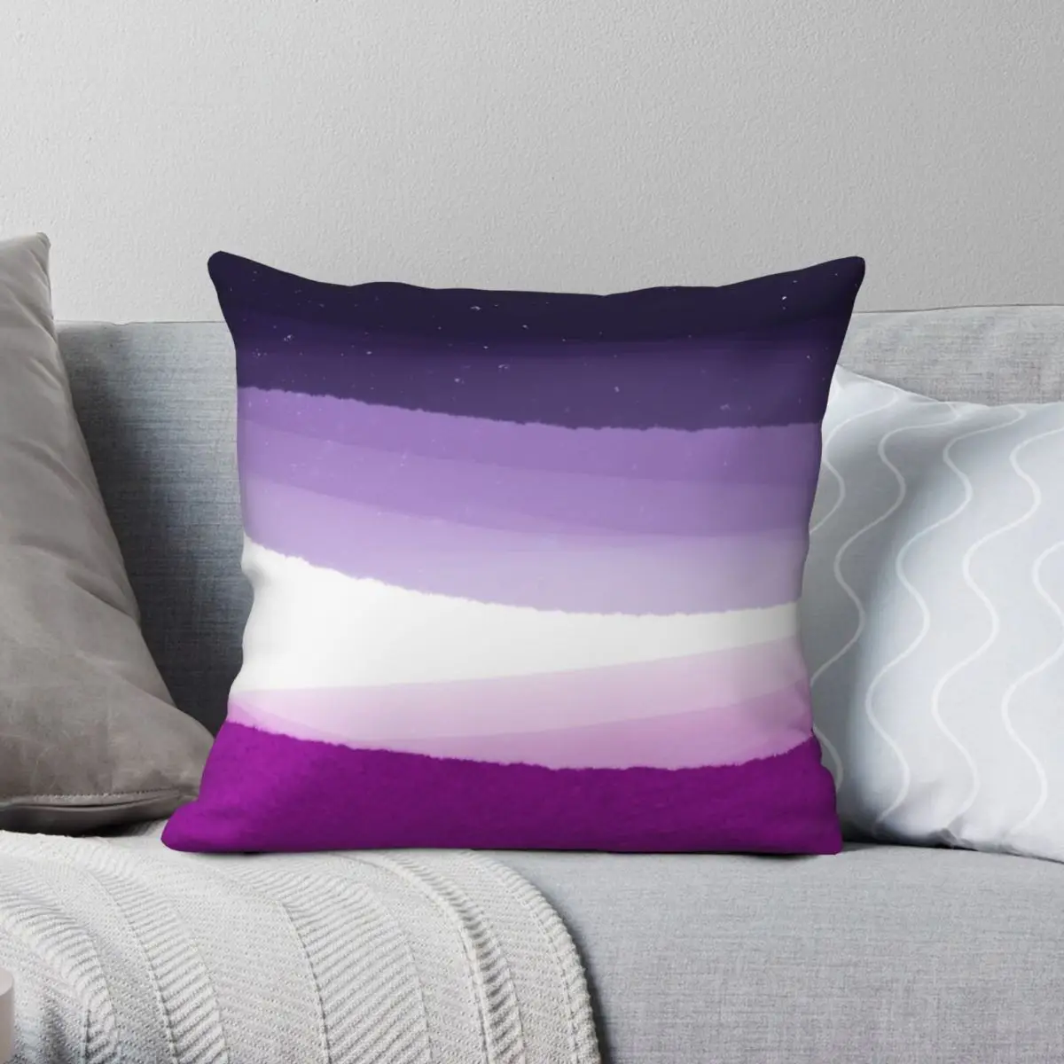 

Space Ace Pride Flag Square Pillowcase Polyester Linen Velvet Printed Zip Decor Throw Pillow Case Home Cushion Cover