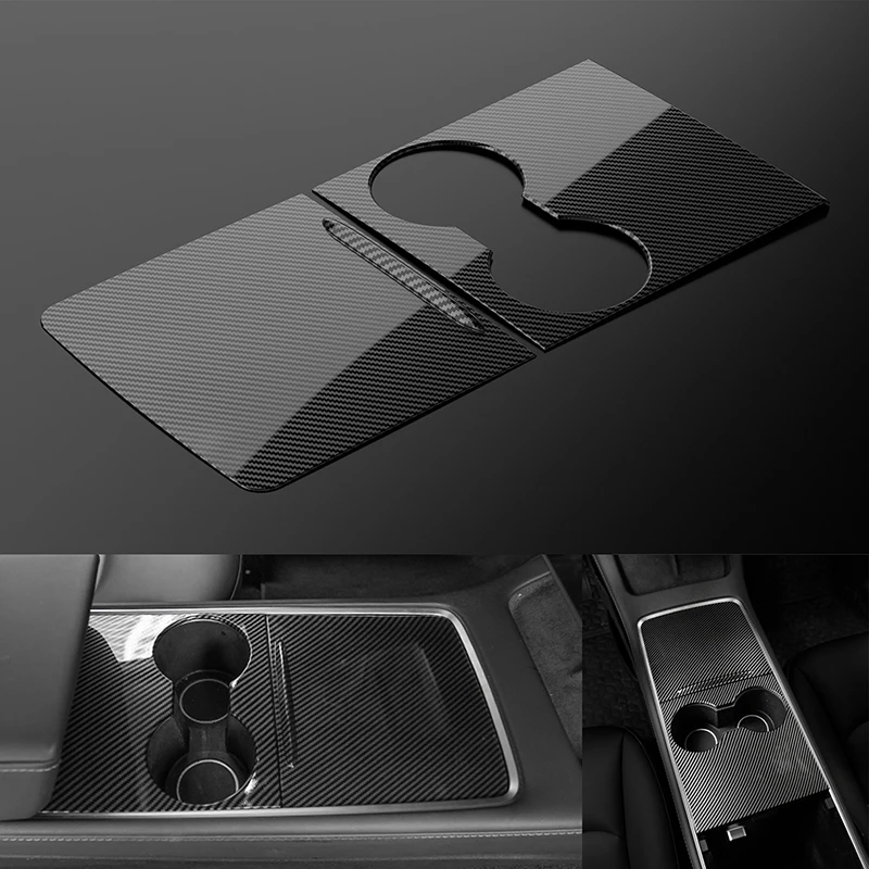

Tesla Model 3/Y 2021-2022 Center Console Wrap ABS Carbon Fiber Center Console Kit (Pack of 2)