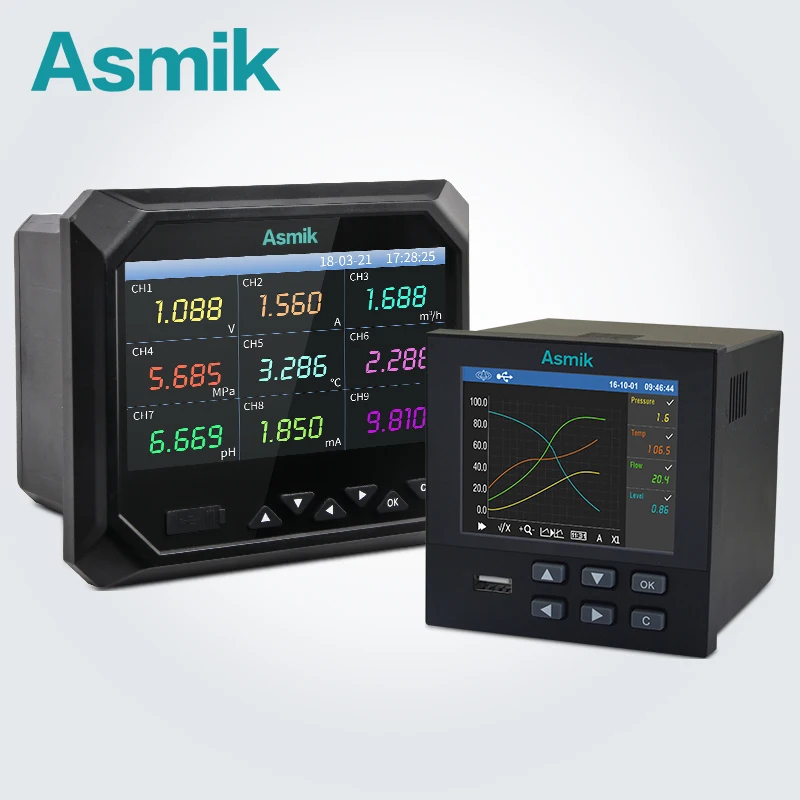 

Asmik customizable 18 channels paperless chart recorder