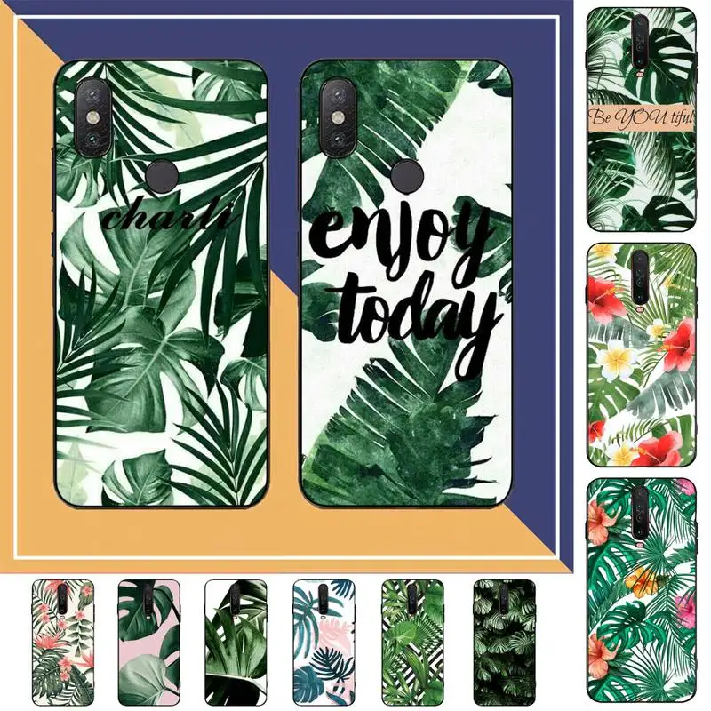 

Leaves Monstera Green Phone Case for Redmi Note 8 7 9 4 6 pro max T X 5A 3 10 lite pro