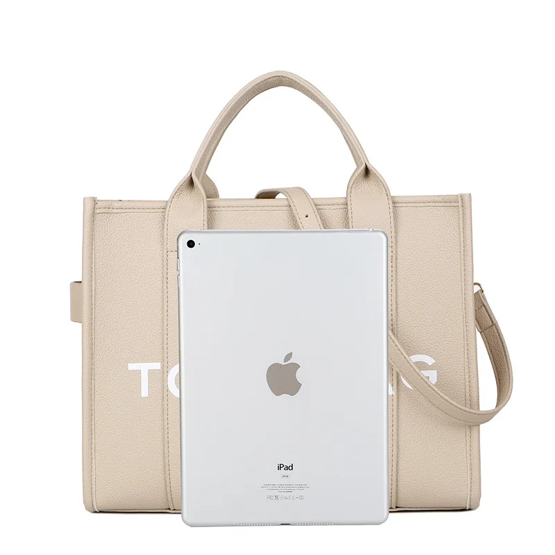 Women's Casual Shoulder Simple Letter Print Satchel Zipper All-Match Bag