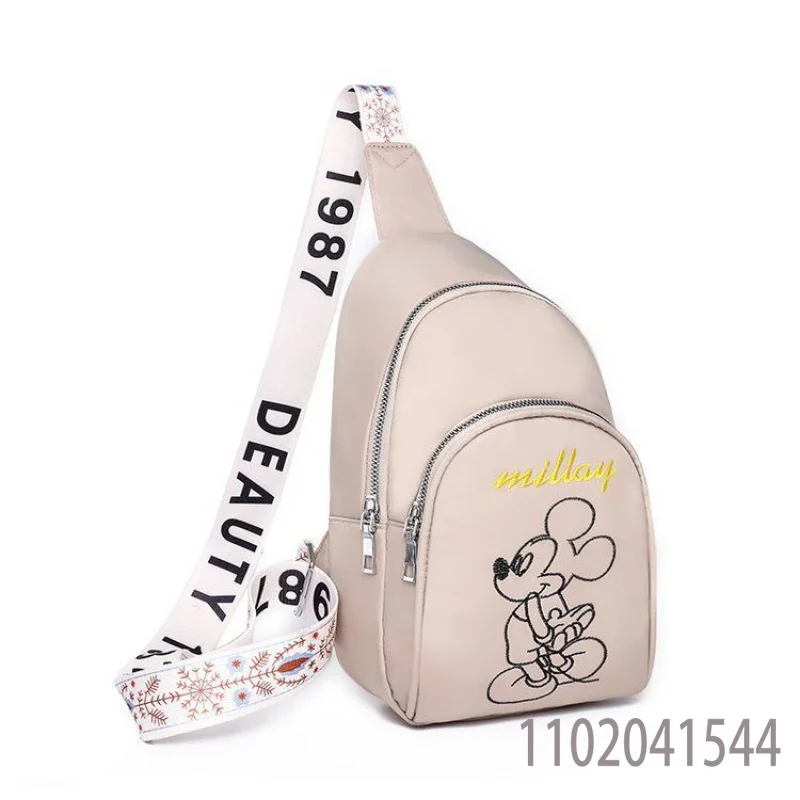 Disney Chest Bag Diagonal Mickey Mouse Waist Bag Large Capacity Shoulder Crossbody Bag Oxford Cloth Backpack 2022 New