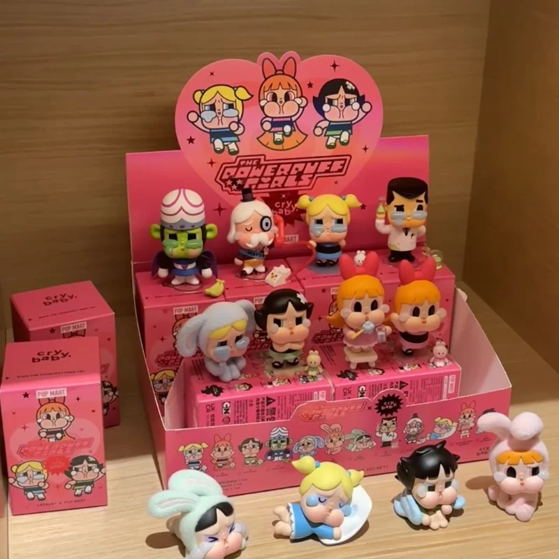 Новый Crybaby слепая коробка Powerpuff Girls Blossom Bubbles Buttercup Mysterious Surprise Фигурка ПВХ Модель