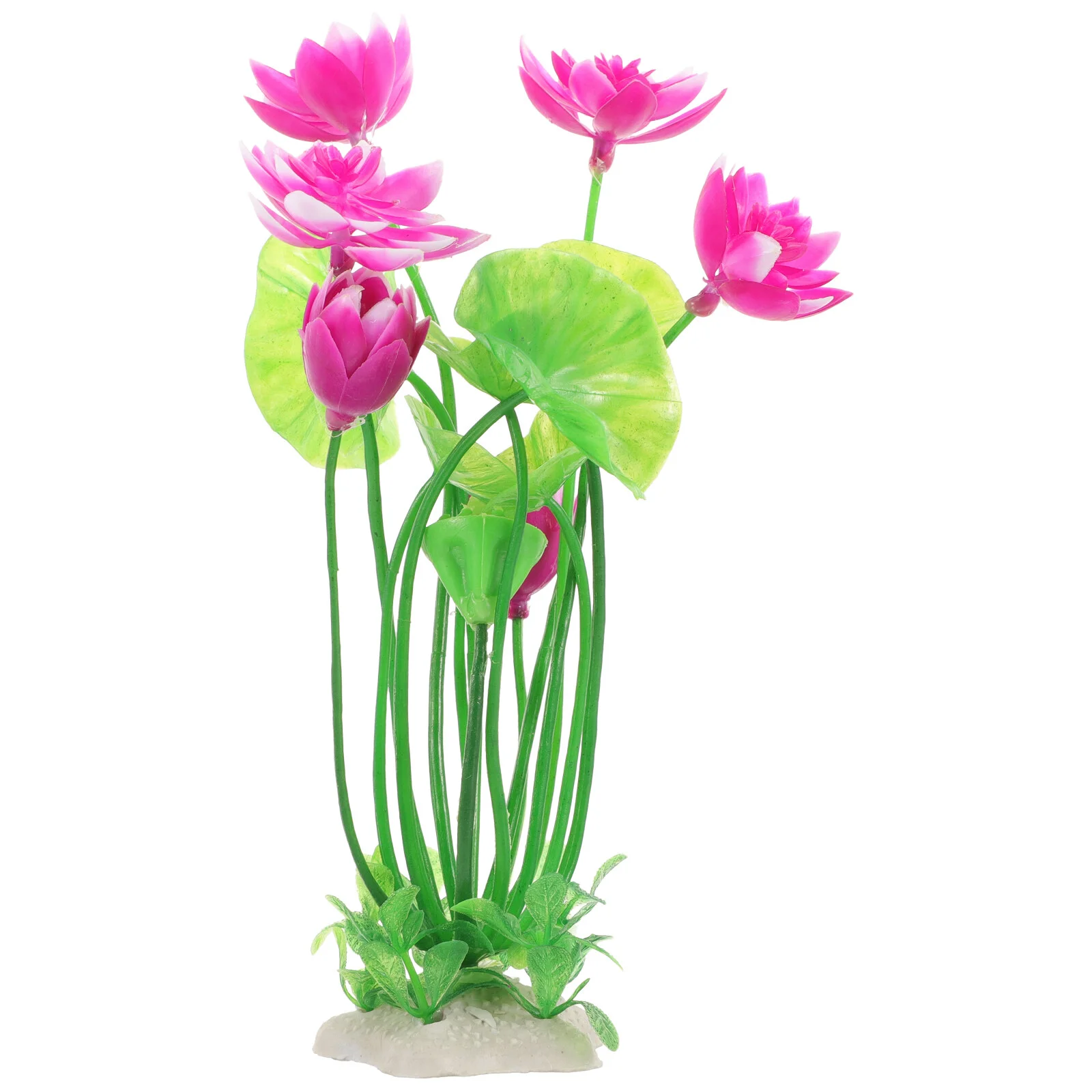 

Decorations Plastic Fish Tank Tank Faux Lotus Flower Landscape